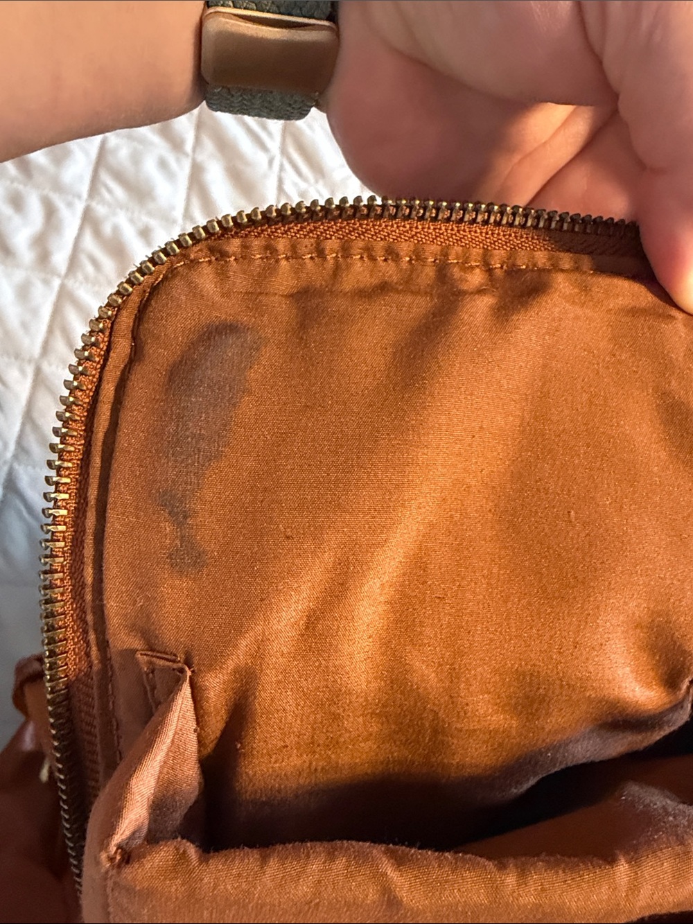 Women's Woven Leather Backpack - Brown - Picture 5 of 5